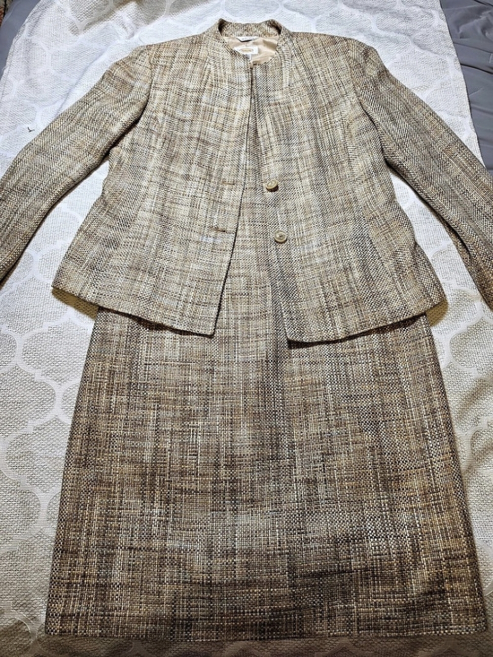 Talbots Plaid Midi Dress & Jacket Size 12 Like New